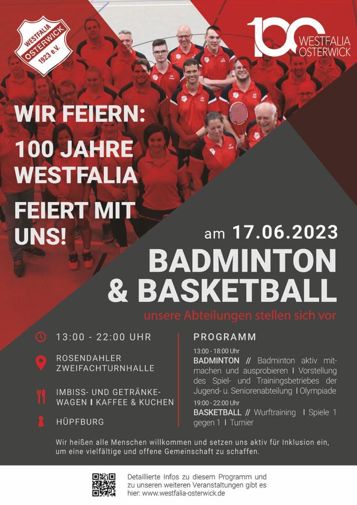 Poster Badminton und Basketabll