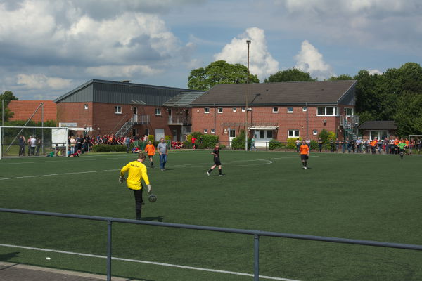 Blick über den Platz Eins in den Vorrundenspielen